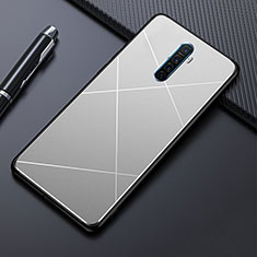 Luxury Aluminum Metal Cover Case M01 for Oppo Reno Ace Silver