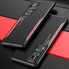 Luxury Aluminum Metal Cover Case M01 for Vivo X60 Pro 5G Red