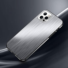 Luxury Aluminum Metal Cover Case M02 for Apple iPhone 13 Pro Max Silver