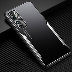 Luxury Aluminum Metal Cover Case M02 for Huawei Nova 7 5G Silver