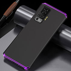 Luxury Aluminum Metal Cover Case M02 for Vivo X50 Pro 5G Purple and Blue