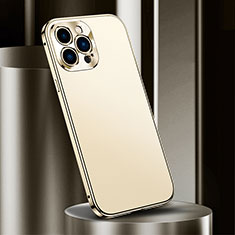 Luxury Aluminum Metal Cover Case M03 for Apple iPhone 15 Pro Gold