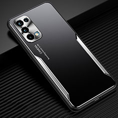 Luxury Aluminum Metal Cover Case M03 for Oppo Find X3 Lite 5G Silver