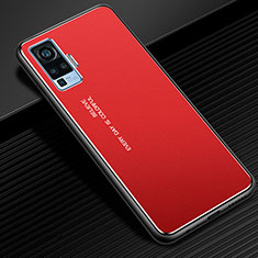 Luxury Aluminum Metal Cover Case M03 for Vivo X50 Pro 5G Red