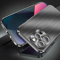 Luxury Aluminum Metal Cover Case M06 for Apple iPhone 13 Pro Max Black