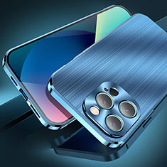 Luxury Aluminum Metal Cover Case M06 for Apple iPhone 13 Pro Max Blue