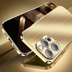 Luxury Aluminum Metal Cover Case M06 for Apple iPhone 14 Pro Gold