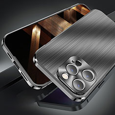 Luxury Aluminum Metal Cover Case M06 for Apple iPhone 14 Pro Max Black