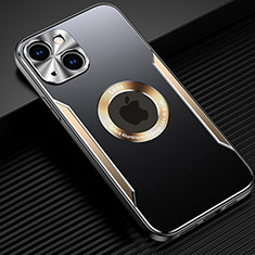 Luxury Aluminum Metal Cover Case M07 for Apple iPhone 14 Plus Gold