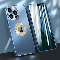 Luxury Aluminum Metal Cover Case M08 for Apple iPhone 13 Pro Blue