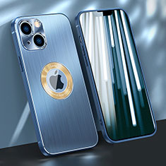 Luxury Aluminum Metal Cover Case M08 for Apple iPhone 14 Blue