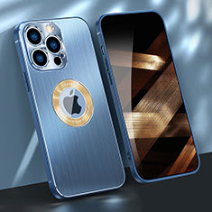 Luxury Aluminum Metal Cover Case M08 for Apple iPhone 14 Pro Blue