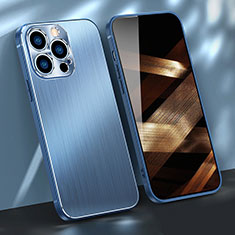 Luxury Aluminum Metal Cover Case M09 for Apple iPhone 14 Pro Blue