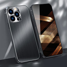 Luxury Aluminum Metal Cover Case M09 for Apple iPhone 15 Pro Max Black