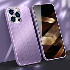 Luxury Aluminum Metal Cover Case M09 for Apple iPhone 15 Pro Max Purple