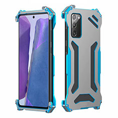 Luxury Aluminum Metal Cover Case N02 for Samsung Galaxy Note 20 5G Sky Blue