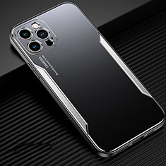 Luxury Aluminum Metal Cover Case T01 for Apple iPhone 12 Pro Max Silver