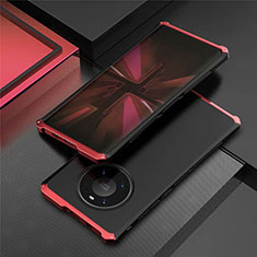 Luxury Aluminum Metal Cover Case T01 for Huawei Mate 40 Pro Red and Black