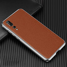 Luxury Aluminum Metal Cover Case T01 for Huawei P20 Pro Brown