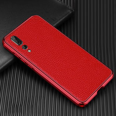 Luxury Aluminum Metal Cover Case T01 for Huawei P20 Pro Red