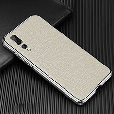 Luxury Aluminum Metal Cover Case T01 for Huawei P20 Pro White