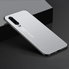 Luxury Aluminum Metal Cover Case T01 for Huawei P30 Silver