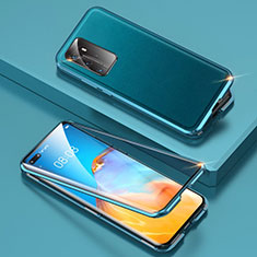 Luxury Aluminum Metal Cover Case T01 for Huawei P40 Pro Cyan