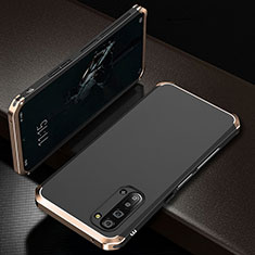 Luxury Aluminum Metal Cover Case T01 for Oppo A91 Gold and Black