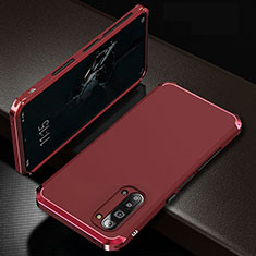 Luxury Aluminum Metal Cover Case T01 for Oppo Find X2 Lite Red
