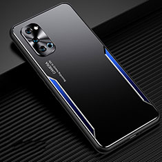 Luxury Aluminum Metal Cover Case T01 for Oppo Reno4 Pro 5G Blue