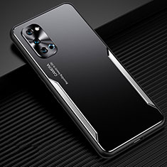 Luxury Aluminum Metal Cover Case T01 for Oppo Reno4 Pro 5G Silver