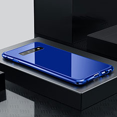 Luxury Aluminum Metal Cover Case T01 for Samsung Galaxy S10 Plus Blue