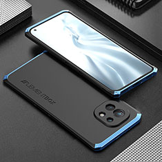 Luxury Aluminum Metal Cover Case T01 for Xiaomi Mi 11 5G Blue and Black