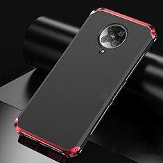 Luxury Aluminum Metal Cover Case T01 for Xiaomi Redmi K30 Pro 5G Red and Black