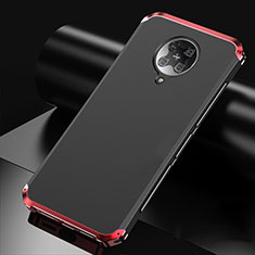 Luxury Aluminum Metal Cover Case T01 for Xiaomi Redmi K30 Pro Zoom Red and Black