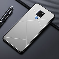Luxury Aluminum Metal Cover Case T02 for Huawei Mate 20 Silver