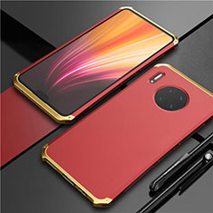 Luxury Aluminum Metal Cover Case T02 for Huawei Mate 30 5G Gold and Red