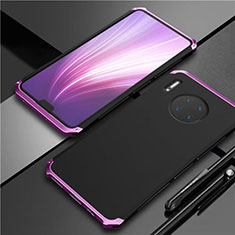 Luxury Aluminum Metal Cover Case T02 for Huawei Mate 30 5G Purple and Blue