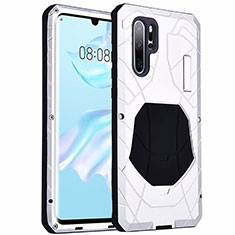 Luxury Aluminum Metal Cover Case T02 for Huawei P30 Pro New Edition Silver