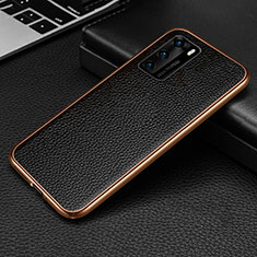 Luxury Aluminum Metal Cover Case T02 for Huawei P40 Gold and Black