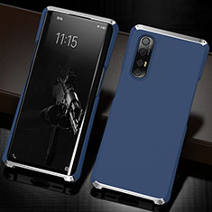 Luxury Aluminum Metal Cover Case T02 for Oppo Find X2 Neo Blue