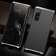 Luxury Aluminum Metal Cover Case T02 for Oppo Find X2 Neo Gold and Black