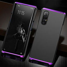 Luxury Aluminum Metal Cover Case T02 for Oppo Find X2 Neo Purple