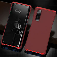 Luxury Aluminum Metal Cover Case T02 for Oppo Reno3 Pro Red