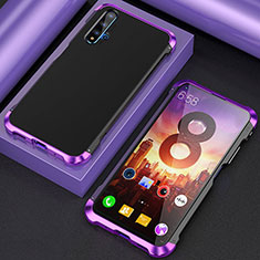 Luxury Aluminum Metal Cover Case T03 for Huawei Honor 20S Purple