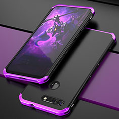 Luxury Aluminum Metal Cover Case T03 for Huawei Honor V20 Purple