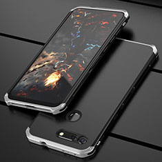 Luxury Aluminum Metal Cover Case T03 for Huawei Honor V20 Silver and Black