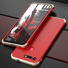Luxury Aluminum Metal Cover Case T03 for Huawei Honor View 20 Gold and Red