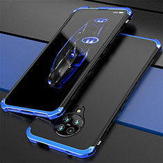 Luxury Aluminum Metal Cover Case T03 for Xiaomi Poco F2 Pro Blue and Black