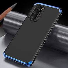 Luxury Aluminum Metal Cover Case T04 for Huawei P40 Blue and Black
